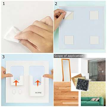 Easy Eco Life Bedside Shelf Accessories Organizer- Wall Mount Self Stick On,Ideal for Glasses,Remote,Earphone, Cell Phone Charger,Manicure Kit