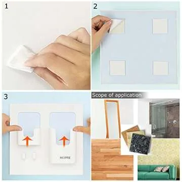 Easy Eco Life Bedside Shelf Accessories Organizer- Wall Mount Self Stick On,Ideal for Glasses,Remote,Earphone, Cell Phone Charger,Manicure Kit