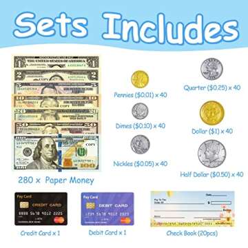 Powza 542 Pcs Teaching Math Sets, Toys for 3 4 5 6 Year Old Boys Girls, Number Learning Education To...