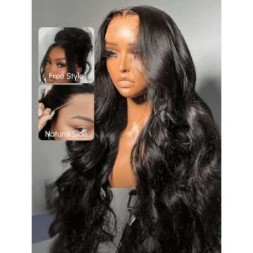 UNICE Bye Bye Knots Wig Body Wave 7x5 HD Lace Front Wigs Human Hair Bleached Invisible Knots Put on and Go Glueless Frontal Wig Human Hair pre plucked pre cut Lace Wig 180% Density 18 inch