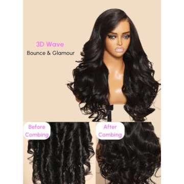 UNICE Bye Bye Knots Wig Body Wave 7x5 HD Lace Front Wigs Human Hair Bleached Invisible Knots Put on and Go Glueless Frontal Wig Human Hair pre plucked pre cut Lace Wig 180% Density 18 inch