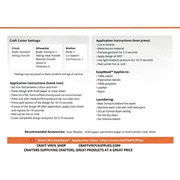 Siser EasyWeed Electric Pearlescent Vinyl 5 Colors 12x15