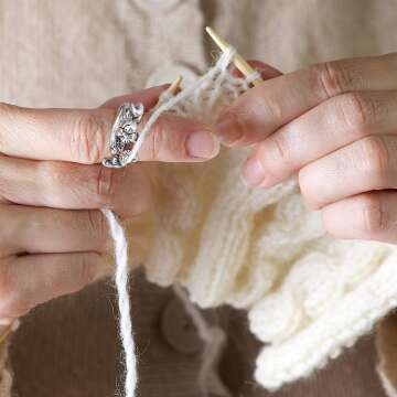 Adjustable Cat Knitting Loop Rings - 3 Pieces Set
