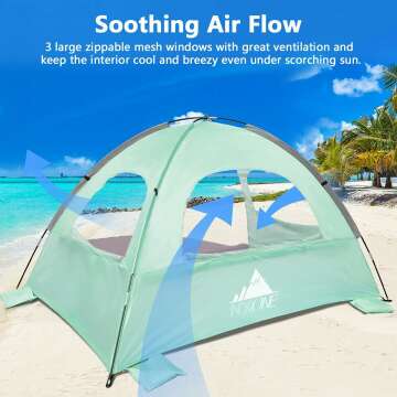 NXONE Beach Tent with UV Protection and Carry Bag