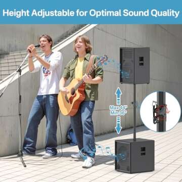 Versatile Height Adjustable Speaker Pole Mount for Subwoofers