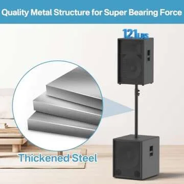 Versatile Height Adjustable Speaker Pole Mount for Subwoofers