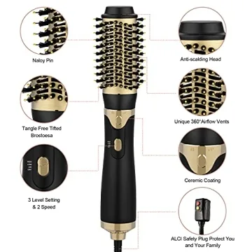 Najukyy Hot Air Brush 6 in 1 Easy Hair Styling Tool