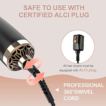 Najukyy Hot Air Brush 6 in 1 Easy Hair Styling Tool