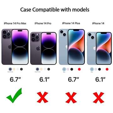 uCOLOR Case Compatible with iPhone 14 Pro Max 6.7" 2022 Unique Design Ultra Slim Soft TPU Protective...