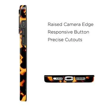 uCOLOR Case Compatible with iPhone 14 Pro Max 6.7" 2022 Unique Design Ultra Slim Soft TPU Protective Bumper Case Cover for Woman Men (Tortoise Shell)