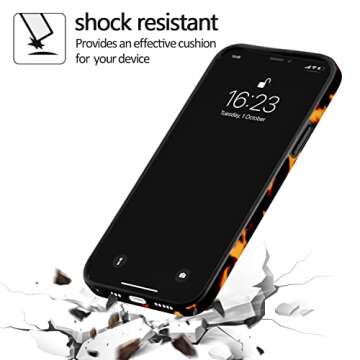 uCOLOR Case Compatible with iPhone 14 Pro Max 6.7" 2022 Unique Design Ultra Slim Soft TPU Protective Bumper Case Cover for Woman Men (Tortoise Shell)