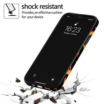 uCOLOR Case Compatible with iPhone 14 Pro Max 6.7" 2022 Unique Design Ultra Slim Soft TPU Protective Bumper Case Cover for Woman Men (Tortoise Shell)