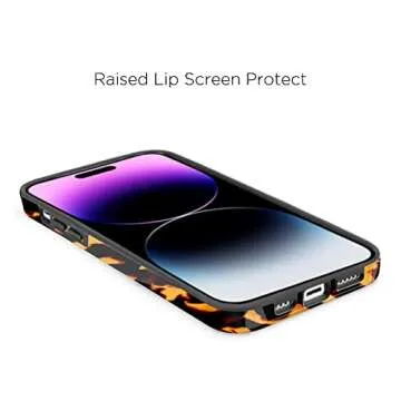 uCOLOR Case Compatible with iPhone 14 Pro Max 6.7" 2022 Unique Design Ultra Slim Soft TPU Protective Bumper Case Cover for Woman Men (Tortoise Shell)