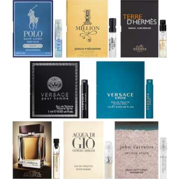 Men's Designer Fragrance Sampler (8 count)