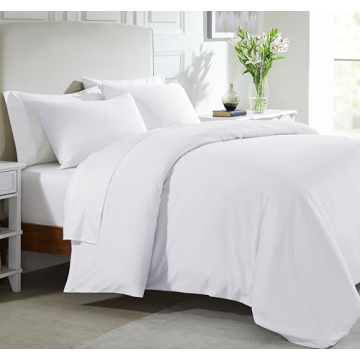 California Design Den 3 Piece King Size Duvet Cover Set, 400 Thread Count 100% Cotton Sateen, Soft L...