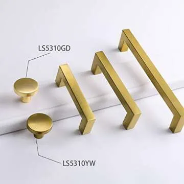 goldenwarm Brushed Brass Cabinet Knobs - 20 Pack Decorative Hardware