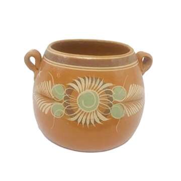 Mexican Handmade Cooking Pot - Authentic Clay Terra Cotta 1.32 Gallon