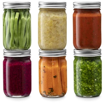 Paksh Mason Jars 12 oz - Durable & Versatile Canning Jars