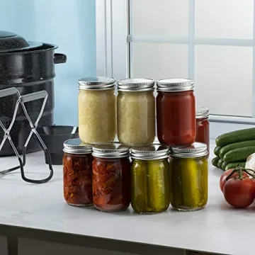 Paksh Mason Jars 12 oz - Durable & Versatile Canning Jars