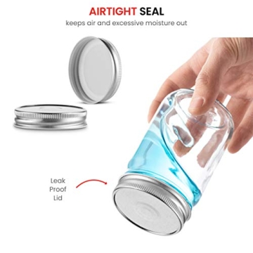 Paksh Mason Jars 12 oz - Durable & Versatile Canning Jars
