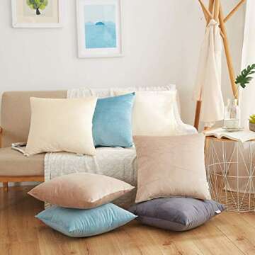 Acanva Throw Pillow Inserts, Euro Sham Form Stuffer with Premium Polyester Micro Fiber, Decorative for Bed, Couch and Sofa, White, 4 Count (Pack of 1)