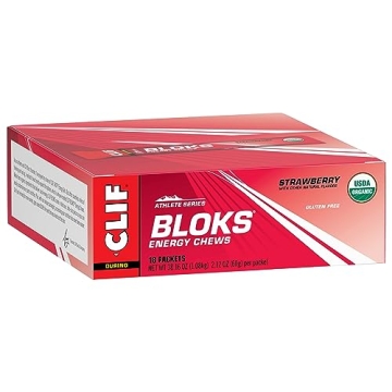 CLIF BLOKS Strawberry Energy Chews - Plant Based Fuel