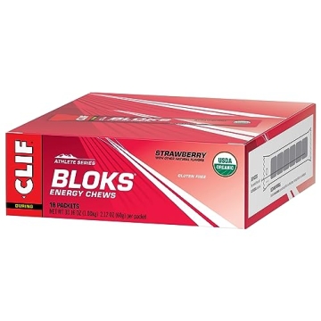 CLIF BLOKS Strawberry Energy Chews - Plant Based Fuel