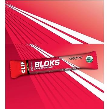 CLIF BLOKS Strawberry Energy Chews - Plant Based Fuel