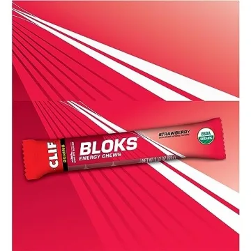 CLIF BLOKS Strawberry Energy Chews - Plant Based Fuel