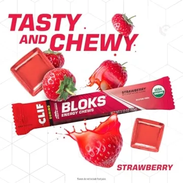 CLIF BLOKS Strawberry Energy Chews - Plant Based Fuel
