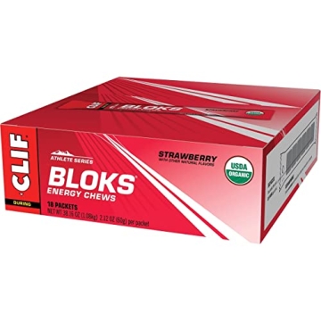CLIF BLOKS Strawberry Energy Chews - Plant Based Fuel