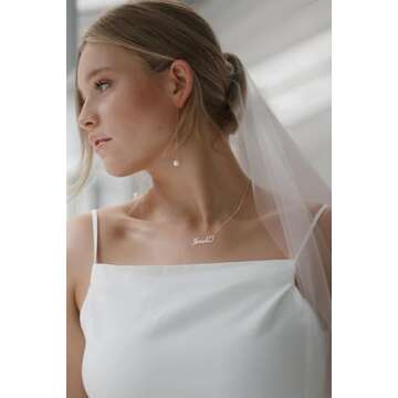 CLY Jewelry Gold Custom Name Necklace for Women Personalized Sterling Silver Nameplate Customized Heart Name Pendant Necklaces