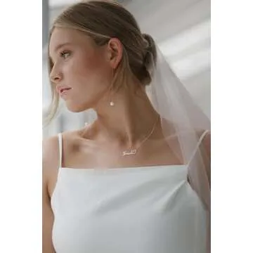 CLY Jewelry Gold Custom Name Necklace for Women Personalized Sterling Silver Nameplate Customized Heart Name Pendant Necklaces