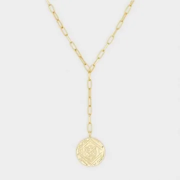 gorjana Women's Ana Coin Lariat - Elegant Gold Necklace
