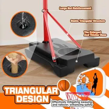 Kids Basketball Hoop with Electronic Scoreboard Adjustable Height 3.4ft-5.9ft Basketball Goals Toddler Basketball Hoop Indoor Outdoor Outside Backyard Basketball Toys Boys Girls Gift Age 3 4 5 6 7 8