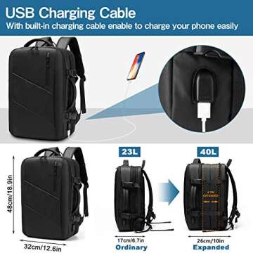 Nisstiiv Men's Laptop Backpack - 18.9 inch Durable Style