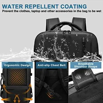 Nisstiiv Men's Laptop Backpack - 18.9 inch Durable Style