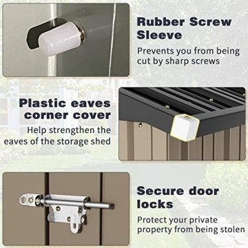 Greesum 5FT x 3FT Metal Outdoor Storage Shed