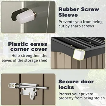 Greesum 5FT x 3FT Metal Outdoor Storage Shed