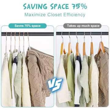 Kids Velvet Hangers Non-Slip Clothes Hangers, 11.8” Inch 50 Pack Space Saving Childrens Hangers -360° Swivel Rose Gold Hook, Strong & Durable Infant/Toddler White Hangers by TIMMY