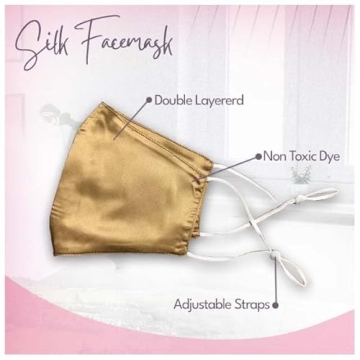 Premium 22 Momme Silk Face Mask Reusable Adjustable Dust Protection