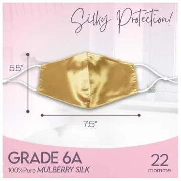 Premium 22 Momme Silk Face Mask Reusable Adjustable Dust Protection