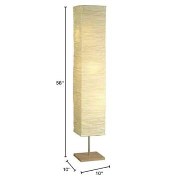 Adesso Home 8022-12 Transitional Three Light Floor Lamp from Dune Collection in Pwt, Nckl, B/S, Slvr. Finish, Beige