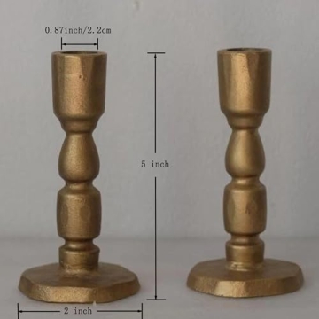 Elegant Antique Gold Candlestick Holders for Home Decor