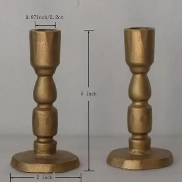 Elegant Antique Gold Candlestick Holders for Home Decor