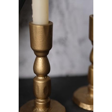 Elegant Antique Gold Candlestick Holders for Home Decor