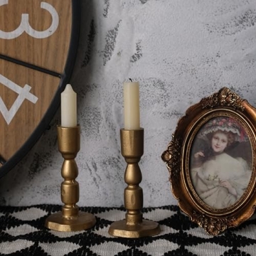 Elegant Antique Gold Candlestick Holders for Home Decor