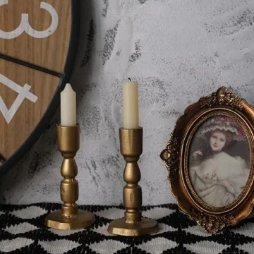 Elegant Antique Gold Candlestick Holders for Home Decor