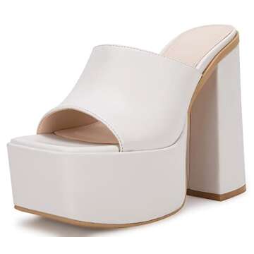 VETASTE Women's Platform Chunky Block Heels Sexy Open Toe High Heel Sandals