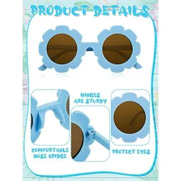 Dunzy 16 Pairs Kids Cute Sunglasses for Ages 3-10